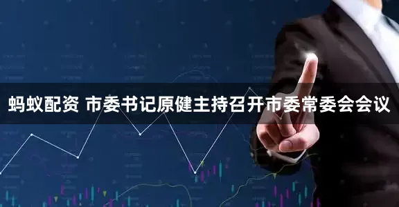 蚂蚁配资 市委书记原健主持召开市委常委会会议